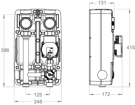 LK Armatur LK 867 Pumpengruppe Maßzeichnung
