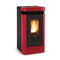 Extraflame Pelletofen Lucia | Keramik bordeaux | 12,1 kW
