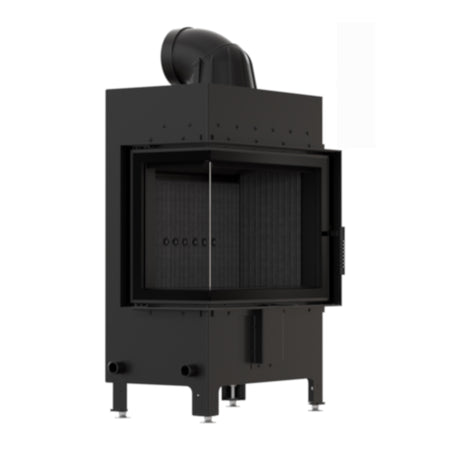 Kratki Kamineinsatz LUCY links, Stahl, schwarzer Brennraum | klimaworld.com