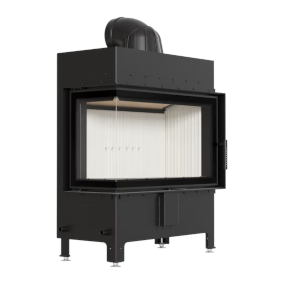 Kratki Kamineinsatz LUCY 14, Links, weißer Brennraum | klimaworld.com