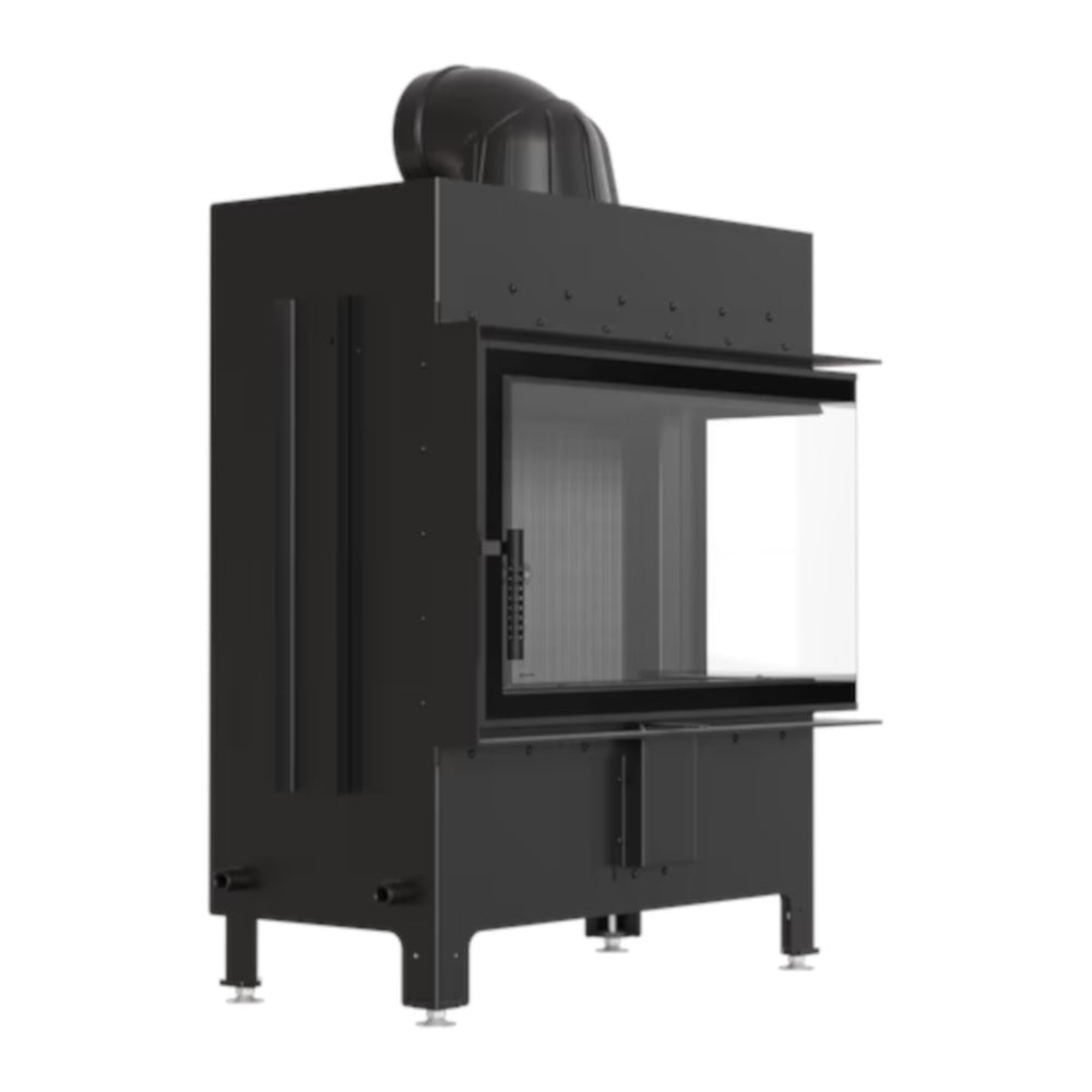 Kratki Kamineinsatz LUCY 14, Rechts, schwarzer Brennraum | klimaworld.com