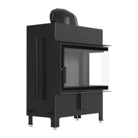 Kratki Kamineinsatz LUCY 14, Rechts, schwarzer Brennraum | klimaworld.com