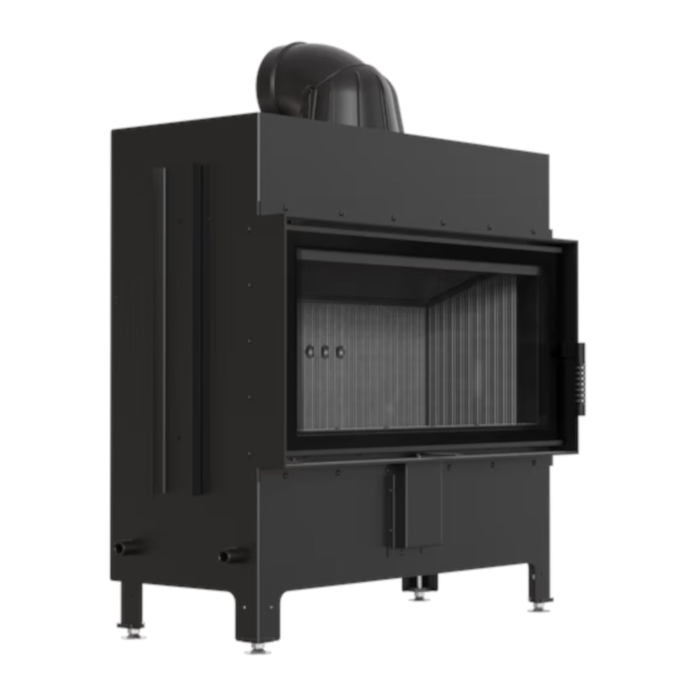 Kratki Kamineinsatz LUCY 16, Front, schwarzer Brennraum | klimaworld.com