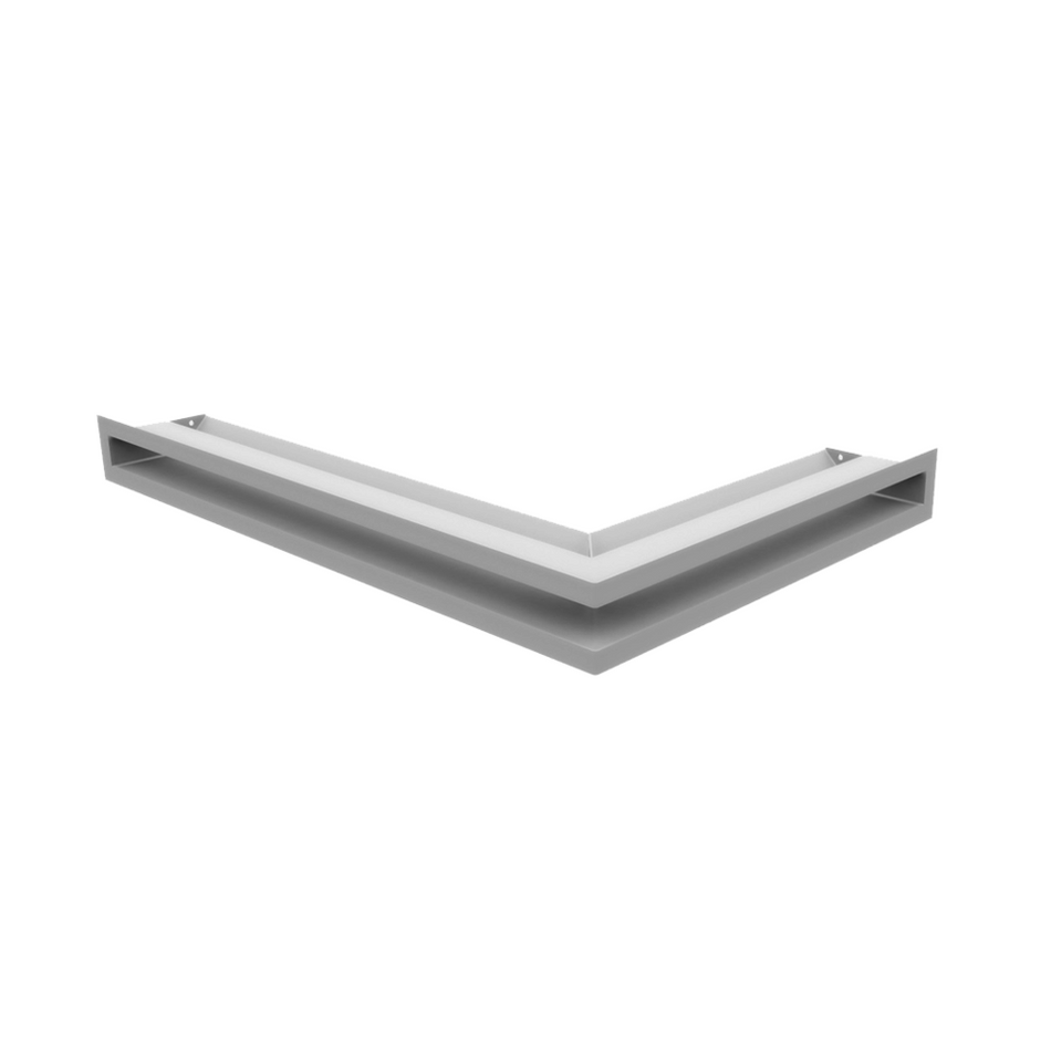 Kratki Eckluftleiste 45S links | 600x400 mm Winkel x 60 mm | weiß 