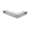 #Kratki Eckluftleiste links | 600x400mm Winkel x 90mm | weiß | B-Ware