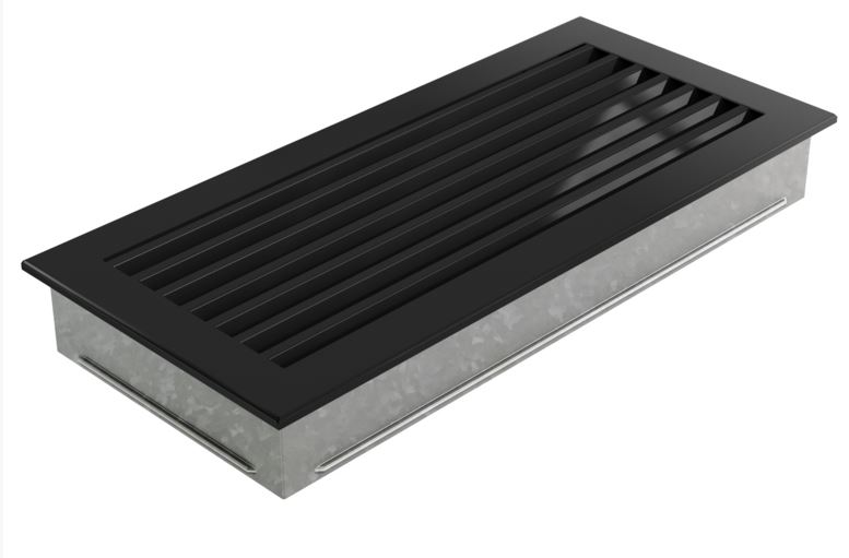 Kamingitter Lüftungsgitter Luftgitter Lamellen 17x37 cm, schwarz