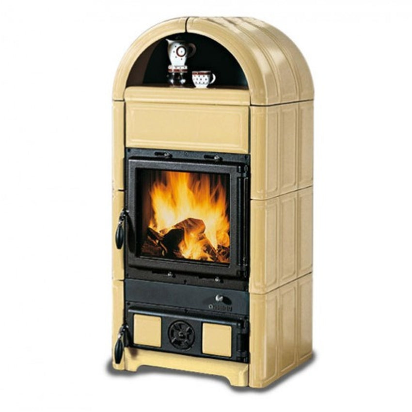 La Nordica Holzofen mit Warmhaltefach | Luna BII Pergament | 8,8 kW