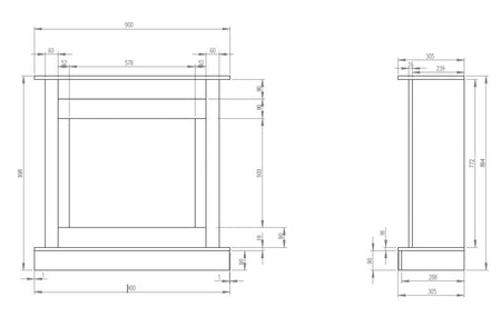 Maße der Ummantelung