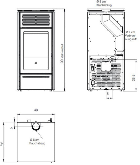Edilkamin Pelletofen Slide2 7 maße