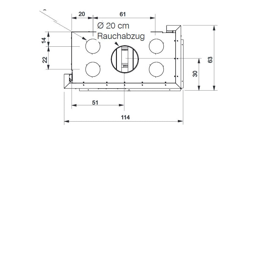Edilkamin Kamineinsatz Windo2 95 Maße oben