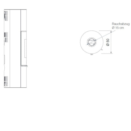 Edilkamin Tally 8 Up S Maße seite/oben