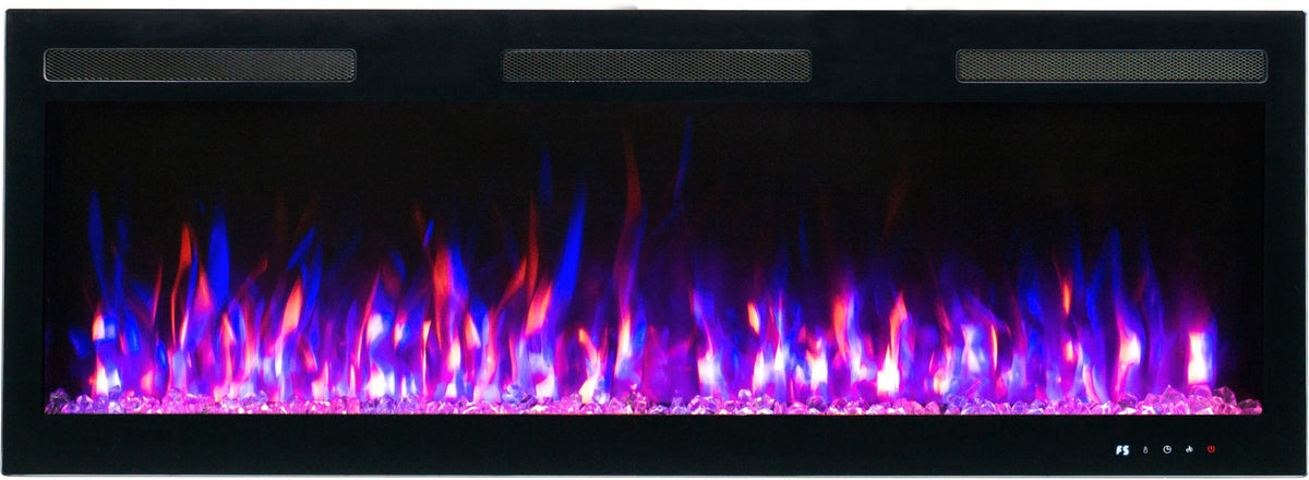 Aflamo Elektrokamin Majestic Pro 153 blau-rot mit Kristallen | klimaworld.com