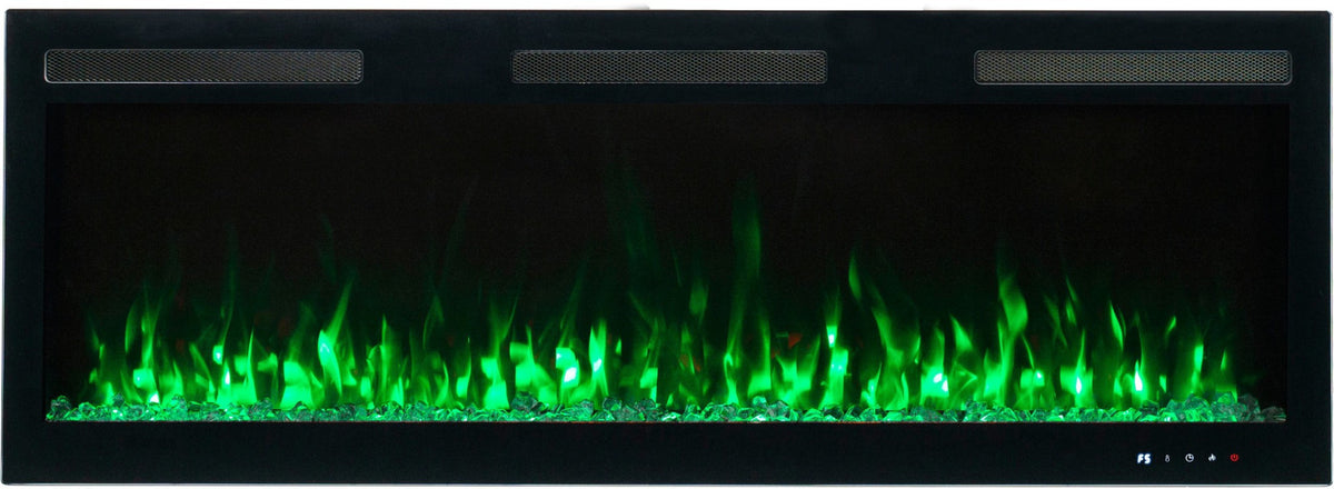 Aflamo Elektrokamin Majestic Pro 153 grün mit Kristallen | klimaworld.com