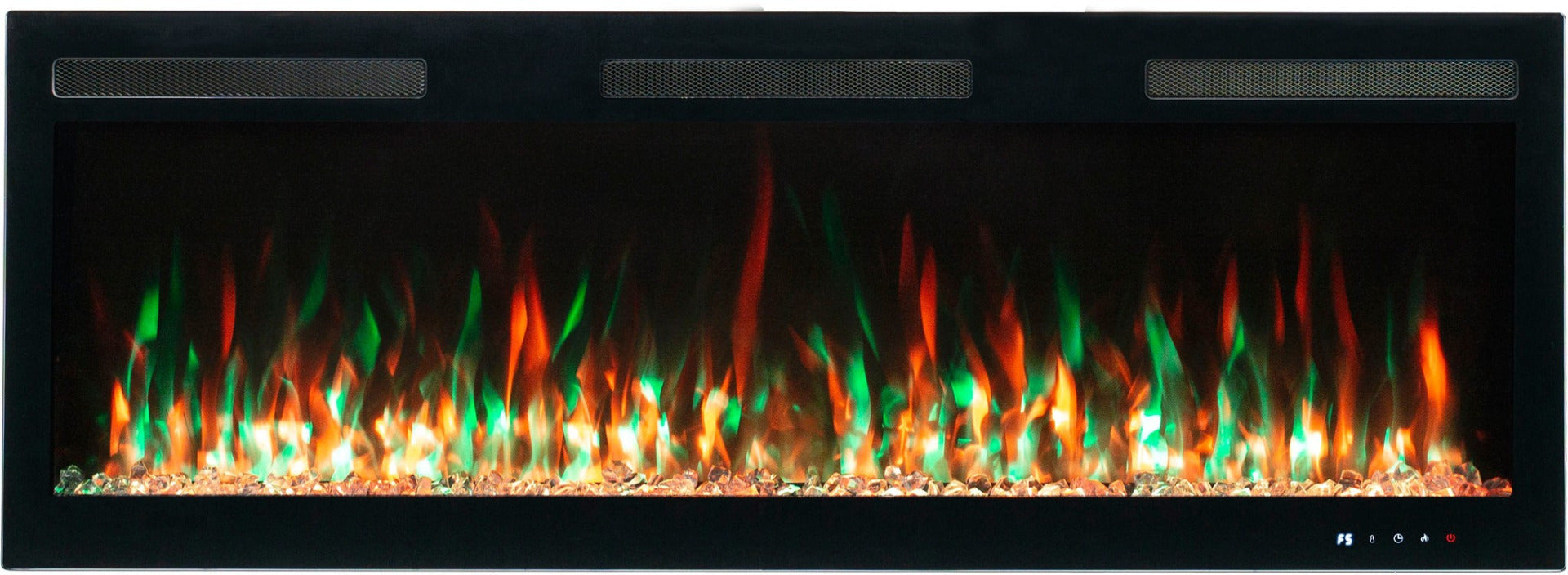 Aflamo Elektrokamin Majestic Pro 153 orange-grün mit Kristallen | klimaworld.com