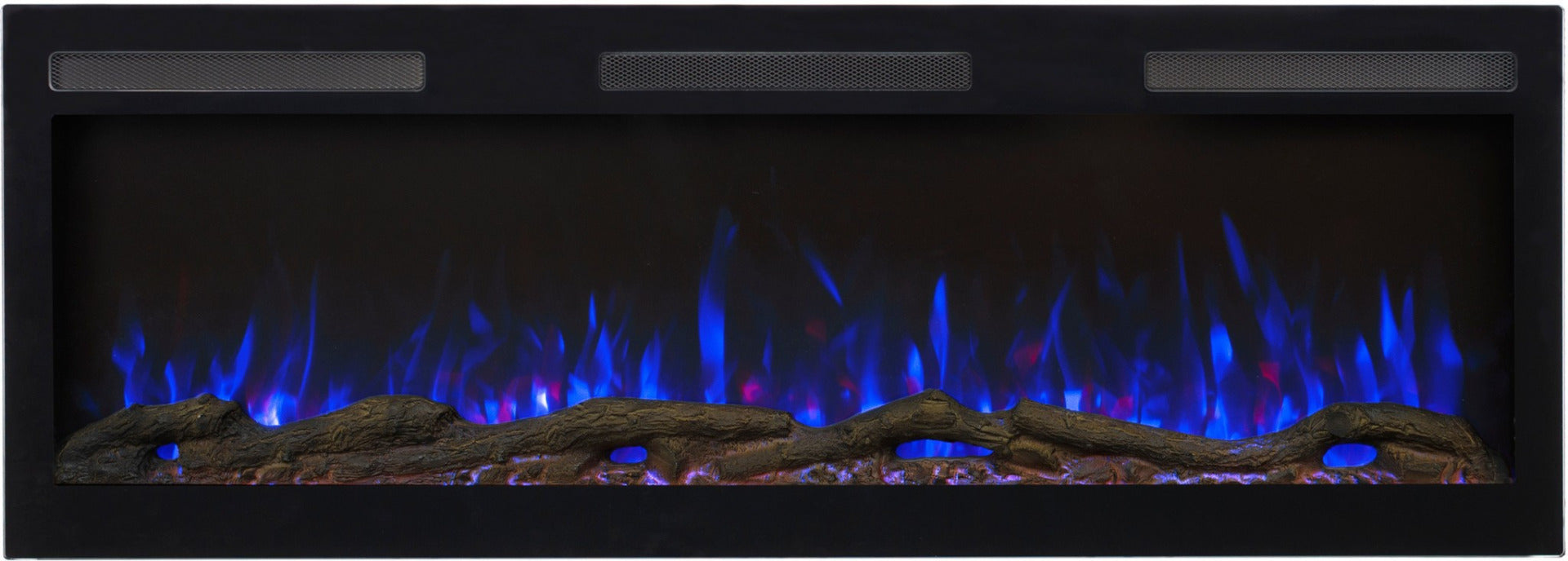 Aflamo Elektrokamin Majestic Pro 153 blau mit Holz | klimaworld.com