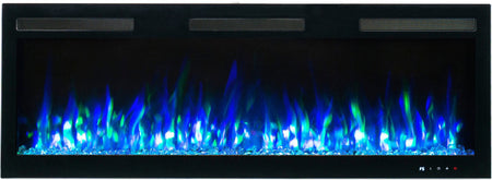 Aflamo Elektrokamin Majestic Pro 183 blau-grün mit Kristallen | klimaworld.com