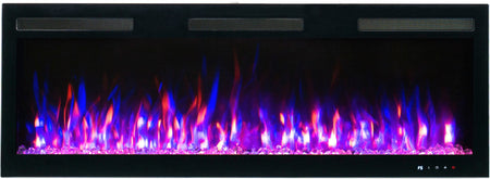 Aflamo Elektrokamin Majestic Pro 183 blau-rot mit Kristallen | klimaworld.com