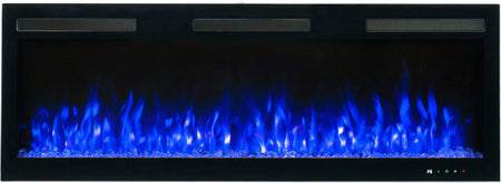 Aflamo Elektrokamin Majestic Pro 183 blau mit Kristallen | klimaworld.com