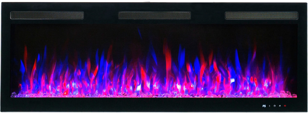 Aflamo Elektrokamin Majestic Pro 183 blau-rot mit Kristallen | klimaworld.com