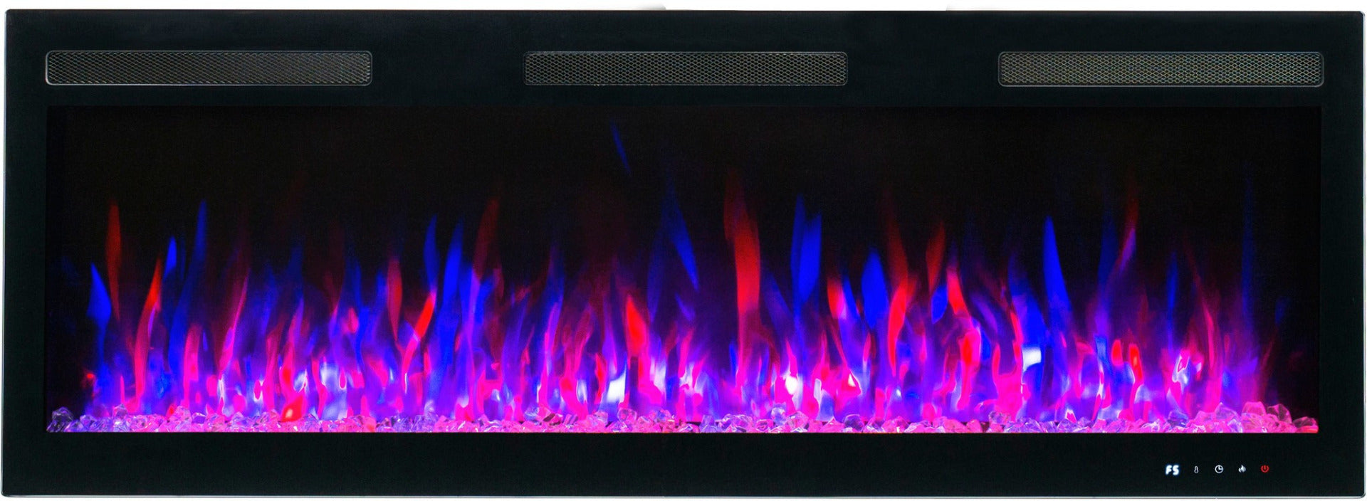 Aflamo Elektrokamin Majestic Pro 183 blau-rot mit Kristallen | klimaworld.com