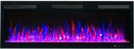 Aflamo Elektrokamin Majestic Pro 183 blau-rot mit Kristallen | klimaworld.com