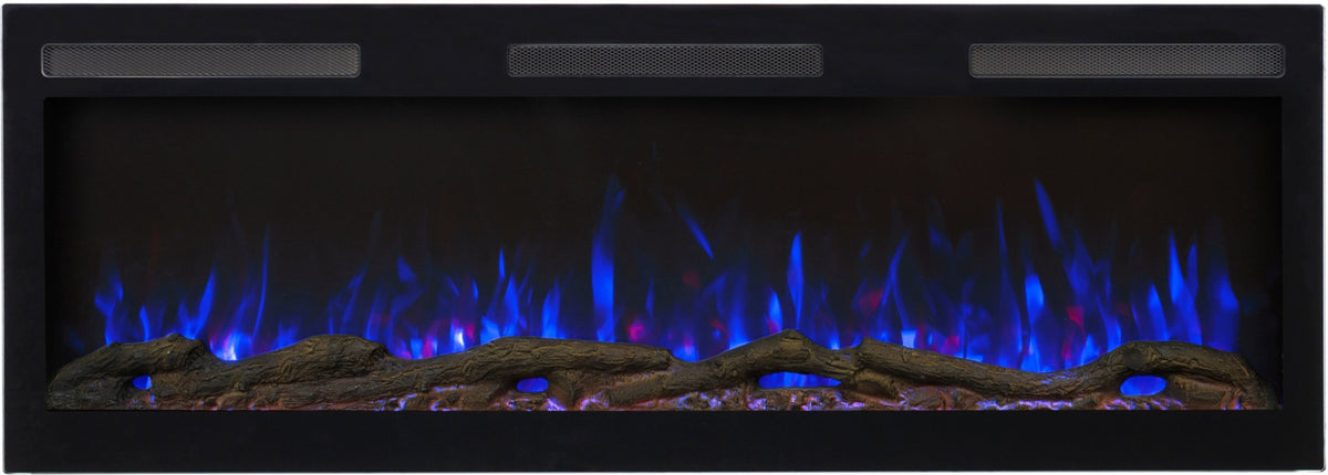 Aflamo Elektrokamin Majestic Pro 183 blau mit Holz | klimaworld.com