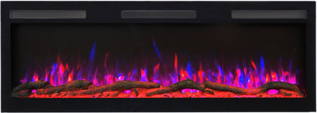 Aflamo Elektrokamin Majestic Pro 183 blau-rot mit Holz | klimaworld.com