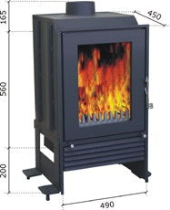  Warmluftkaminofen Malaga I mit 10 kW 