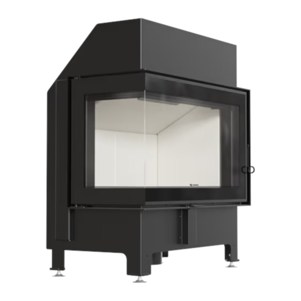ILDNORD Kamineinsatz MALMÖ links, Stahl, weißer Brennraum | klimaworld.com