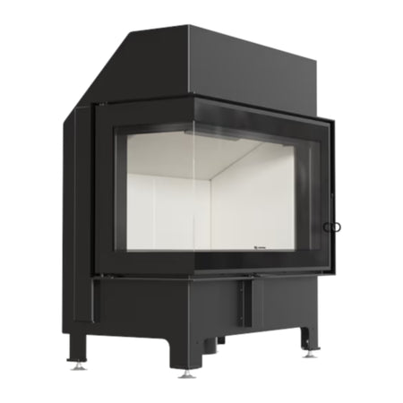 ILDNORD Kamineinsatz MALMÖ links, Stahl, weißer Brennraum | klimaworld.com