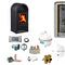 Wassergeführter Kaminofen Marbella Schwarz | Komplettset Hygiene | 12 kW