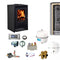 Wassergeführter Kamin Marbella Compact Schwarz | Komplettset Hygiene 12 kW