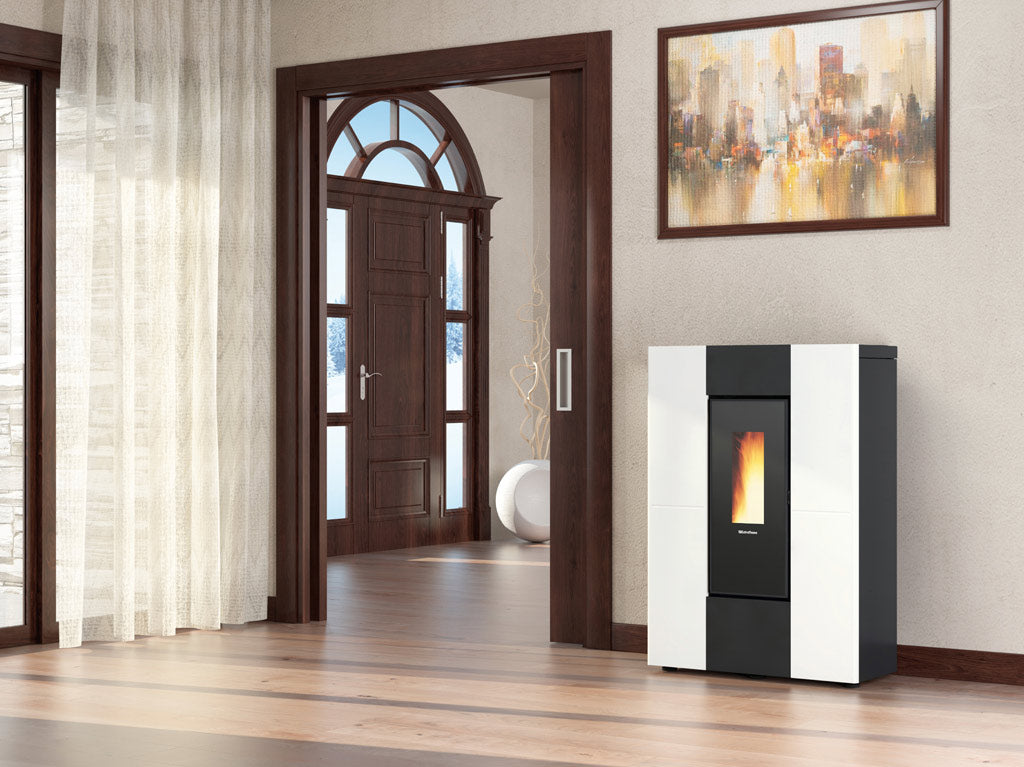 Pelletofen Marilena Plus AD von Extraflame in weiss | Ambientebild