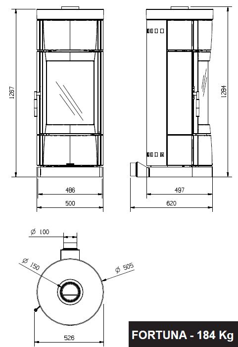 Holzofen Serie Carillon La Nordica Fortuna 7kW