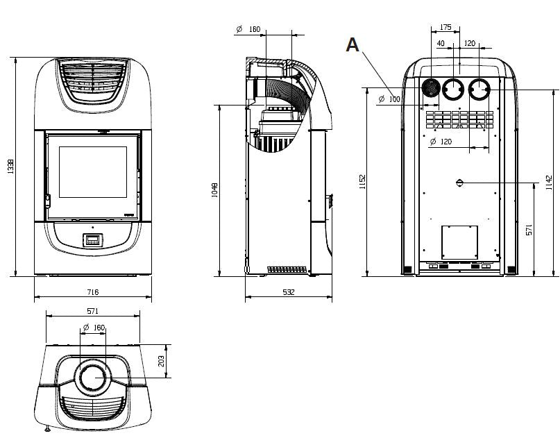 Kaminofen Top Design La Nordica Wanda 9kW