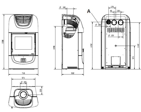 Kaminofen Top Design La Nordica Wanda 9kW