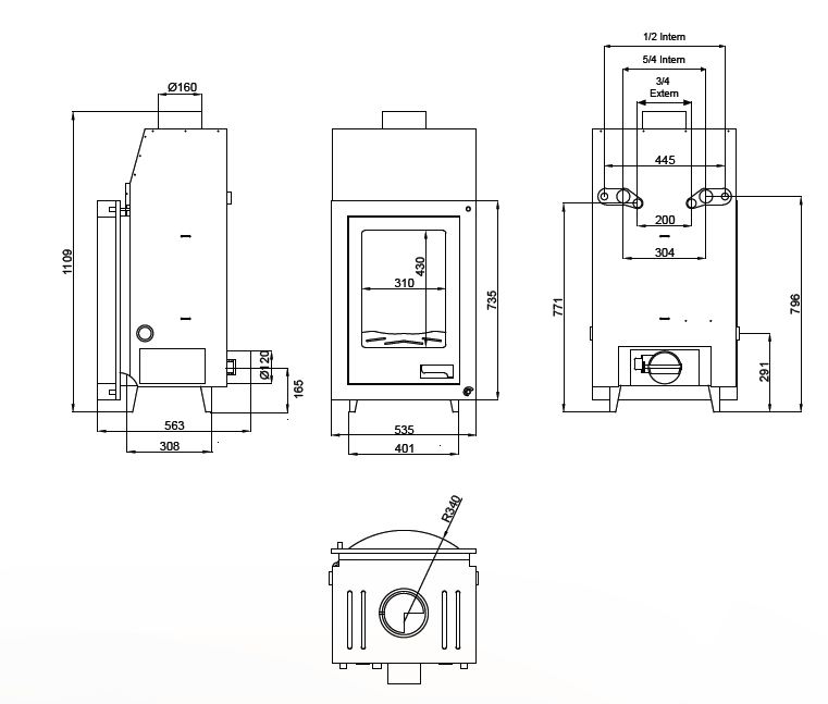Kamin Wasserführend 7 kw Aquaflam Panorama