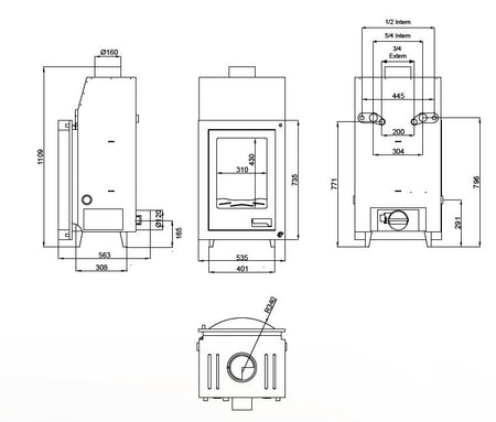 Kamin Wasserführend 7 kw Aquaflam Panorama