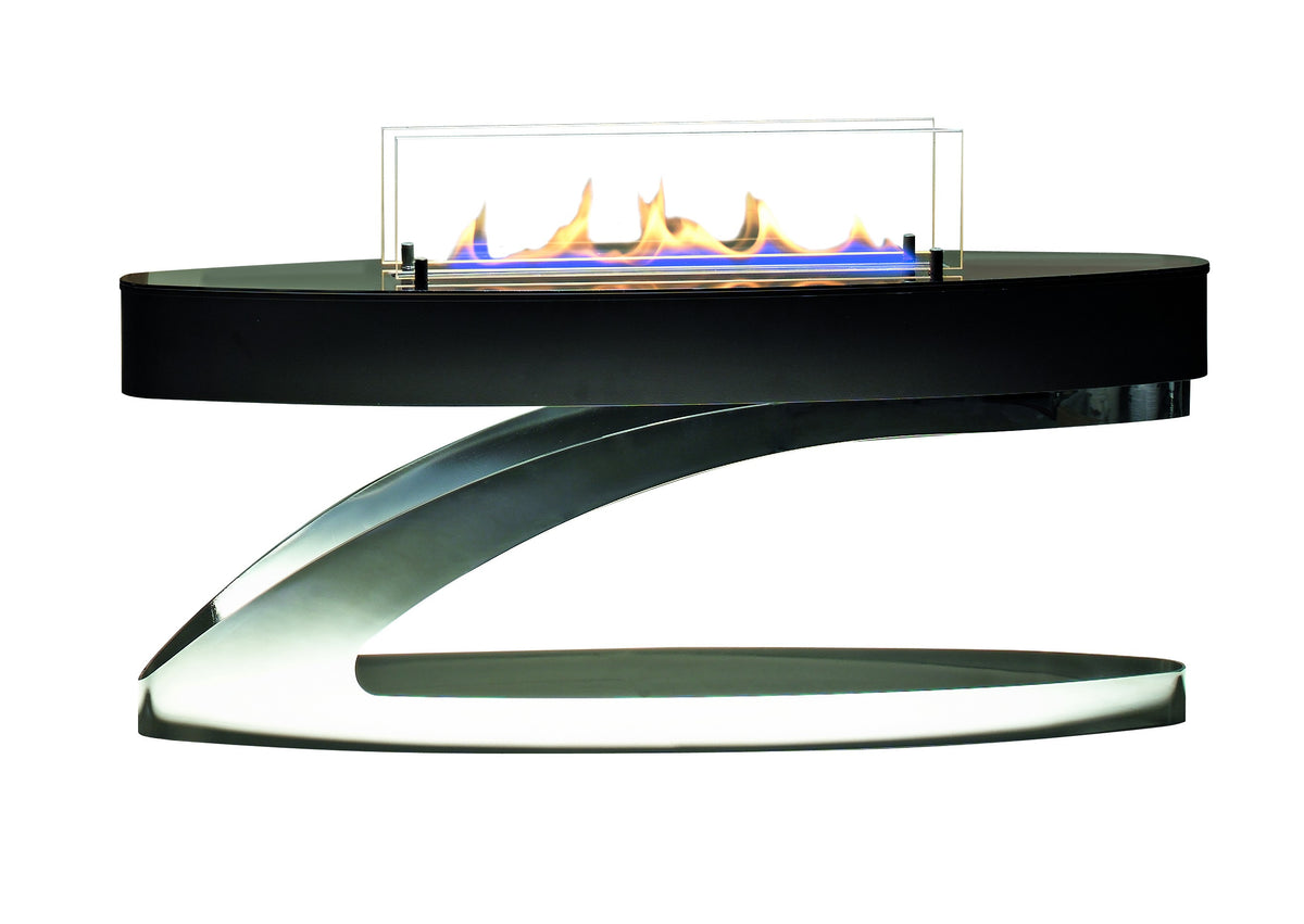 ebios-fire Standkamin Elipse Z - Mattschwarz