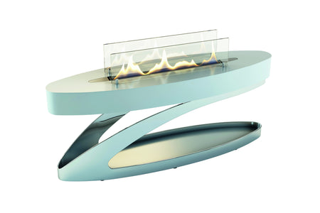 ebios-fire Standkamin Elipse Z - Mattweiß