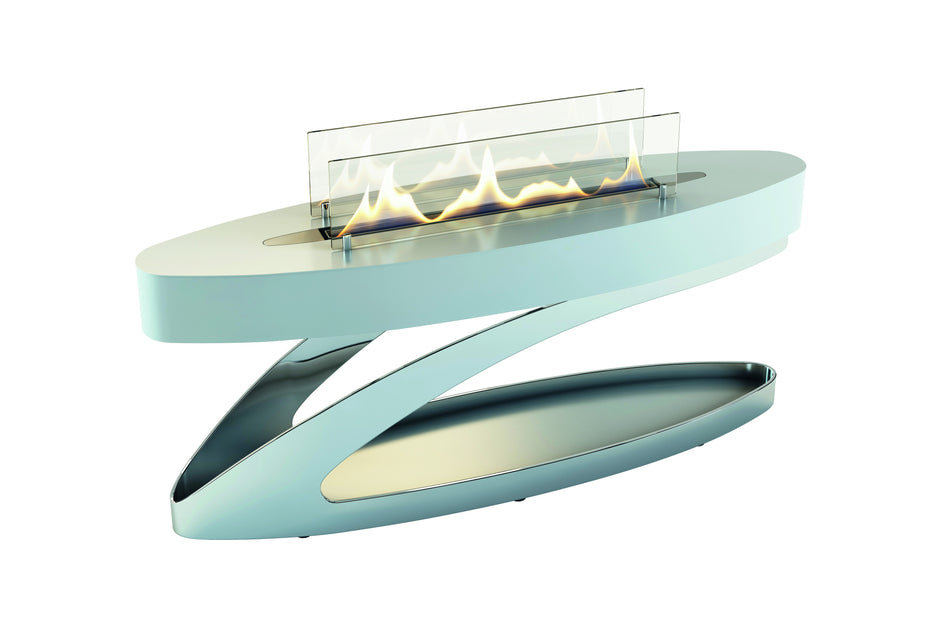 ebios-fire Standkamin Elipse Z - Mattweiß