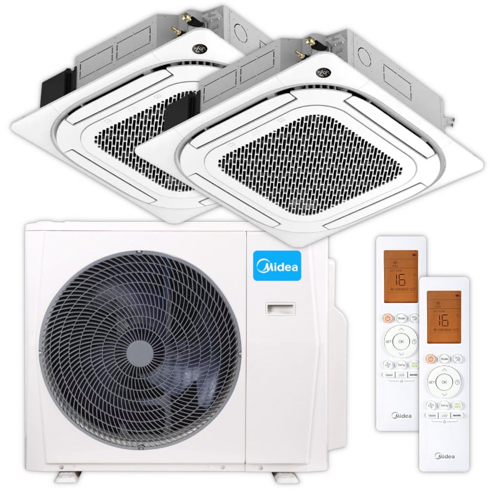 MIDEA Deckenkassetten-Set Multisplit | 3,5 kW + 5,2 kW | Klimaworld.com