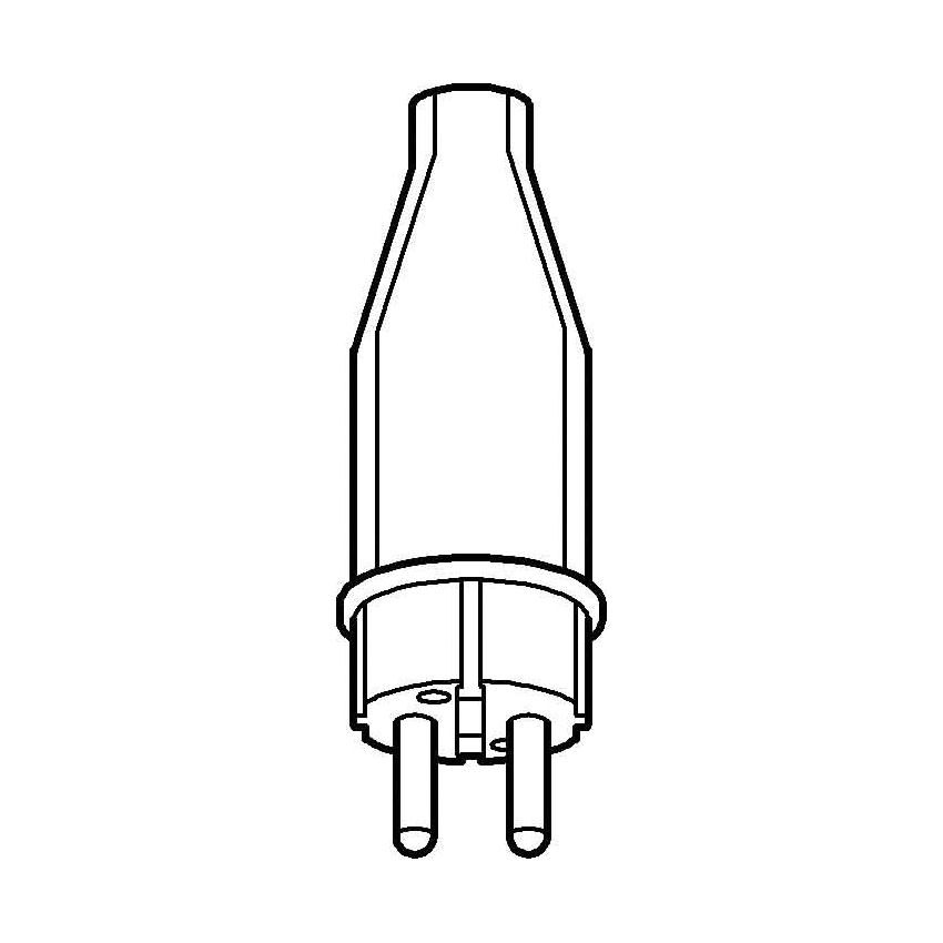 Merten Vollgummi-Stecker 3-polig | Schutzkontaktstecker