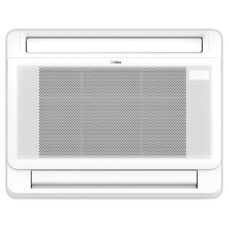 Weisses MIDEA Split Innengeraet in der Frontalansicht mit geschlossenen Luftauslaessen | klimaworld.com