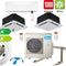 Midea Multisplit Set Deckenkassette 2x2,6 kW + Wandgerät 3,5 kW