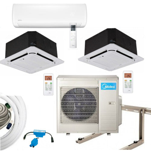 Midea Multisplit Set Außengerät mit Deckenkassette 2,6 kW + Wandgerät 3,5 kW 
