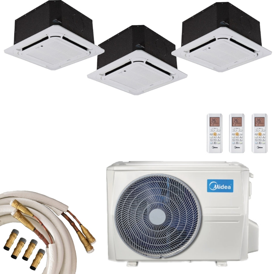 Midea Multisplit Klimaanlage Deckengerät 1x3,5kW+2x5,3kW Quick-Connect