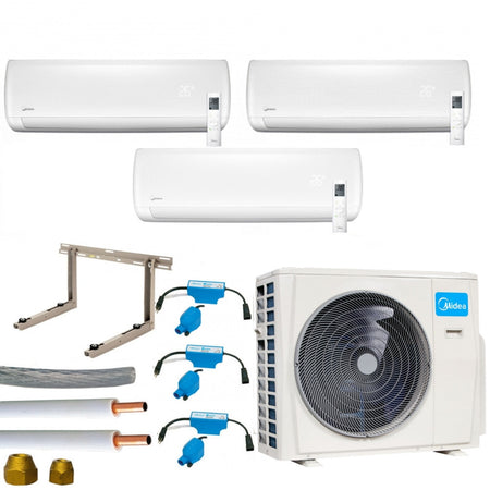 Klimaanlage Komplettset Multisplit Midea Wandgeräte 1x2,7kW /1x3,5kW/1x5,3kW 