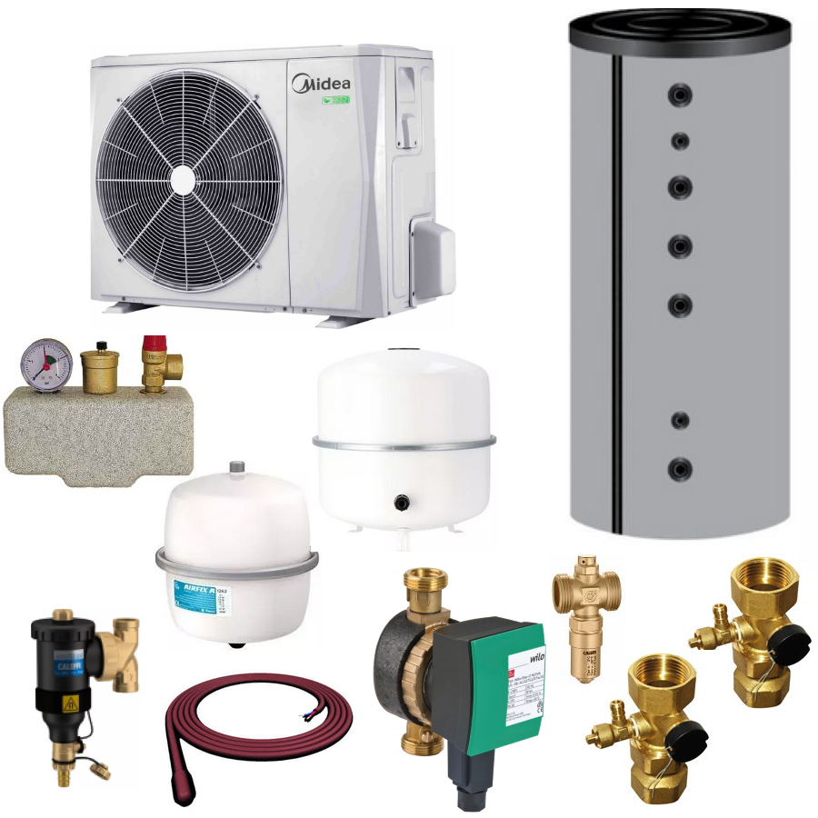 Midea Wärmepumpen Komplettset mit 12,1 kW | Klimaworld