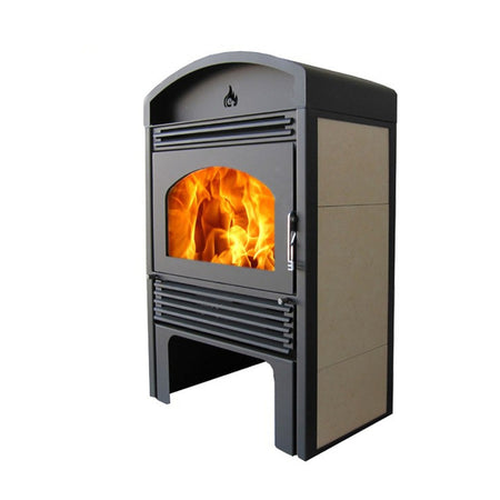 Wassergeführter Kaminofen | Valencia  | 18 kW | beige